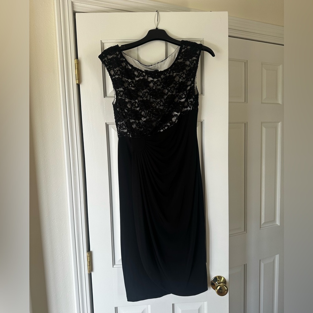dressbarn Black Lace Midi Dress